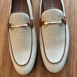 Linen & Leather Men's buckle bit Loafer - Saks Fifth Avenue